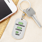 To My Wife Girlfriend Fiancee Wife Charger Keychain Stainless Steel or 18k Gold Dog Tag Keyring-Express Your Love Gifts