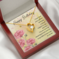 To My Wife Golden Birthday Message Forever Necklace w Message Card-Express Your Love Gifts