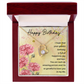 To My Wife Golden Birthday Message Forever Necklace w Message Card-Express Your Love Gifts