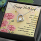 To My Wife Golden Birthday Message Forever Necklace w Message Card-Express Your Love Gifts