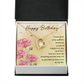 To My Wife Golden Birthday Message Forever Necklace w Message Card-Express Your Love Gifts