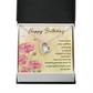 To My Wife Golden Birthday Message Forever Necklace w Message Card-Express Your Love Gifts