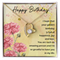 To My Wife Golden Birthday Message Forever Necklace w Message Card-Express Your Love Gifts