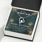 To My Wife Grow Old Birthday Message Forever Necklace w Message Card-Express Your Love Gifts