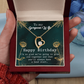 To My Wife Grow Old Birthday Message Forever Necklace w Message Card-Express Your Love Gifts