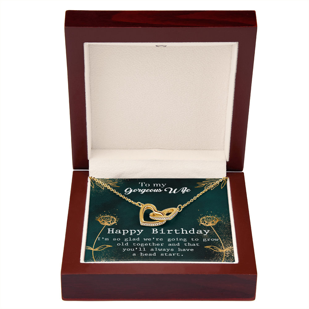 To My Wife Grow Old Together Birthday Message Inseparable Necklace-Express Your Love Gifts