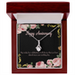To My Wife Happy Anniversary Alluring Ribbon Necklace Message Card-Express Your Love Gifts
