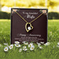 To My Wife Happy Anniversary Forever Necklace w Message Card-Express Your Love Gifts