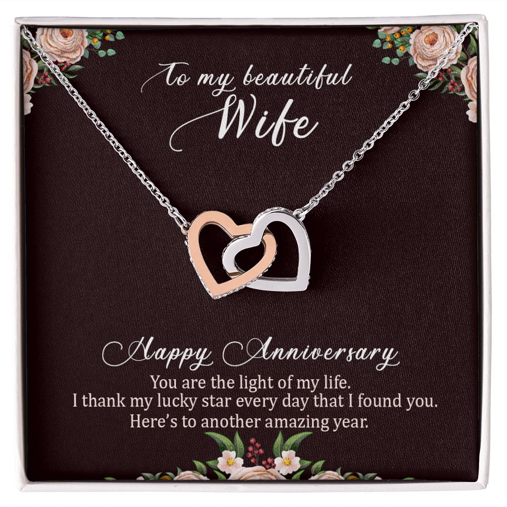 To My Wife Happy Anniversary Inseparable Necklace-Express Your Love Gifts