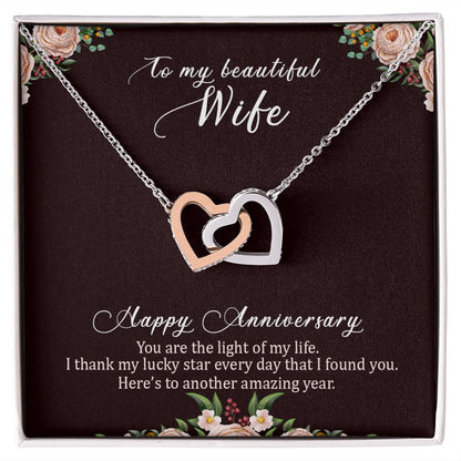 To My Wife Happy Anniversary Inseparable Necklace-Express Your Love Gifts