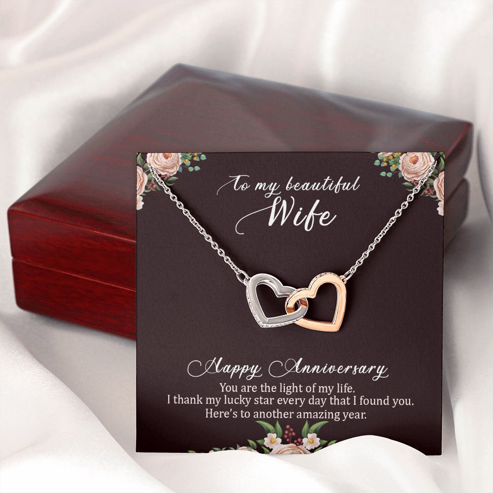 To My Wife Happy Anniversary Inseparable Necklace-Express Your Love Gifts
