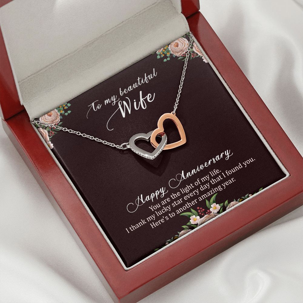 To My Wife Happy Anniversary Inseparable Necklace-Express Your Love Gifts