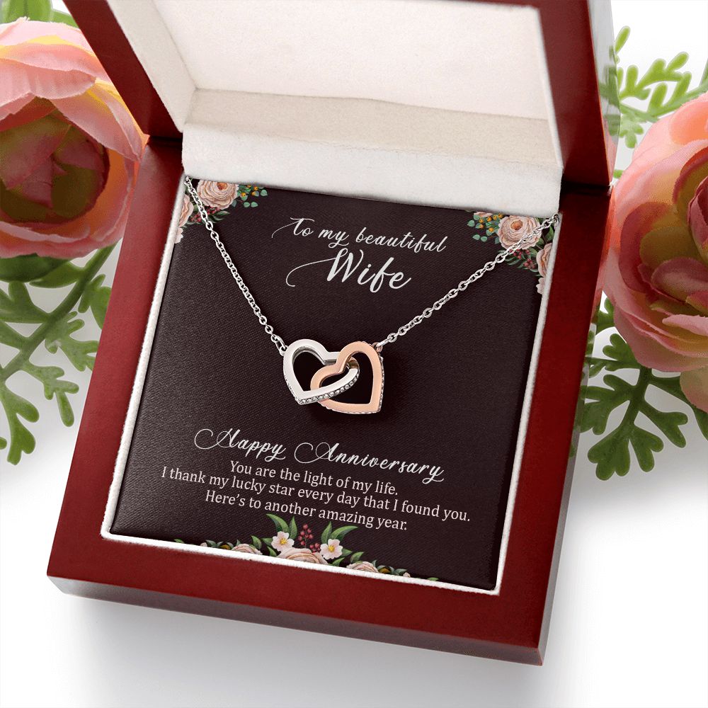 To My Wife Happy Anniversary Inseparable Necklace-Express Your Love Gifts
