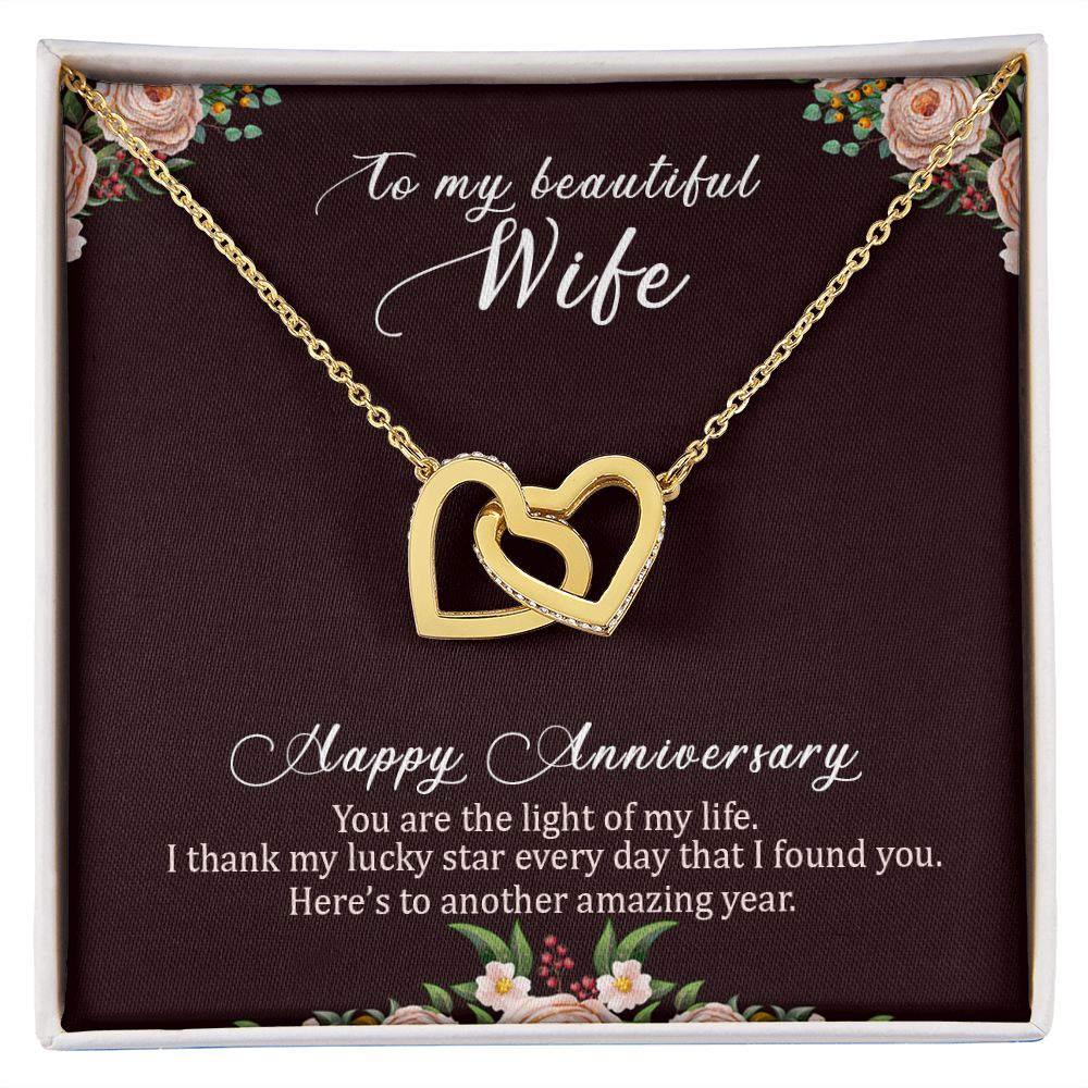 To My Wife Happy Anniversary Inseparable Necklace-Express Your Love Gifts