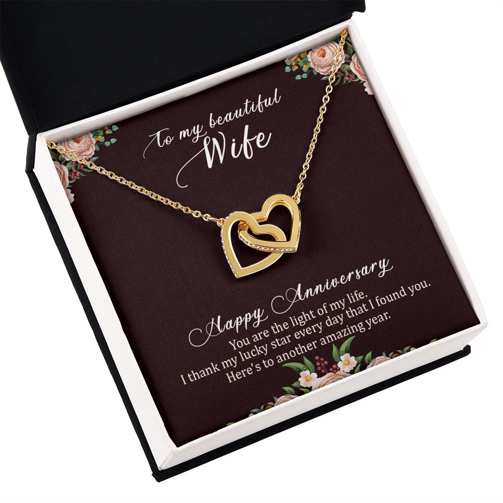 To My Wife Happy Anniversary Inseparable Necklace-Express Your Love Gifts