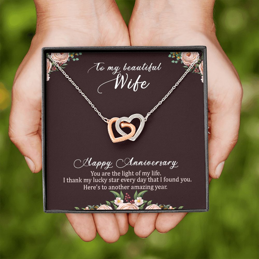 To My Wife Happy Anniversary Inseparable Necklace-Express Your Love Gifts