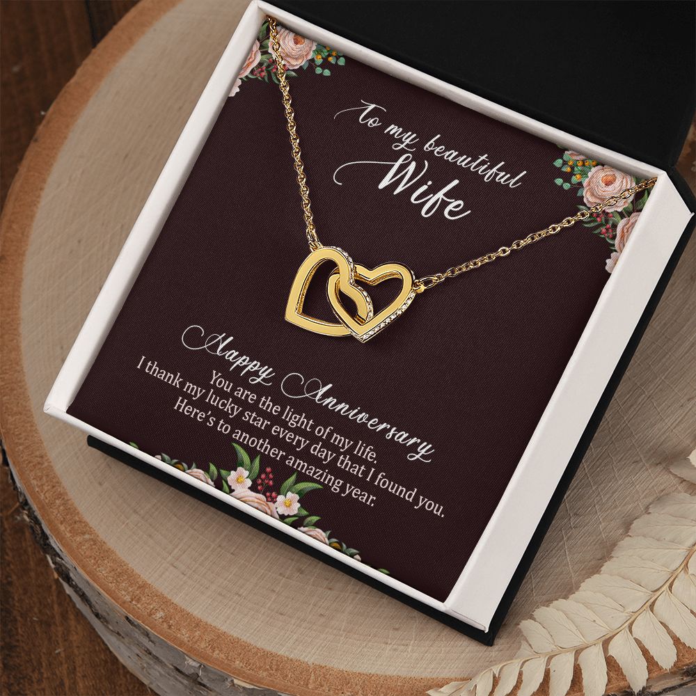 To My Wife Happy Anniversary Inseparable Necklace-Express Your Love Gifts