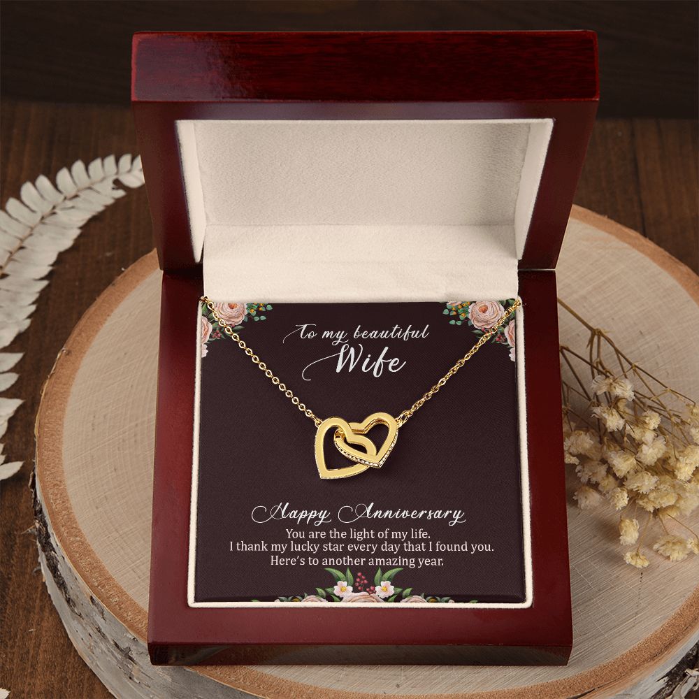 To My Wife Happy Anniversary Inseparable Necklace-Express Your Love Gifts