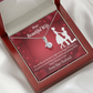 To My Wife Happy Birthday Alluring Ribbon Necklace Message Card-Express Your Love Gifts
