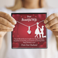 To My Wife Happy Birthday Alluring Ribbon Necklace Message Card-Express Your Love Gifts