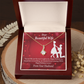 To My Wife Happy Birthday Alluring Ribbon Necklace Message Card-Express Your Love Gifts