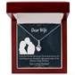 To My Wife Happy Birthday Dear Alluring Ribbon Necklace Message Card-Express Your Love Gifts