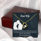 To My Wife Happy Birthday Dear Forever Necklace w Message Card-Express Your Love Gifts