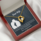 To My Wife Happy Birthday Dear Forever Necklace w Message Card-Express Your Love Gifts
