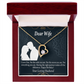 To My Wife Happy Birthday Dear Forever Necklace w Message Card-Express Your Love Gifts