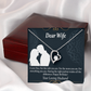 To My Wife Happy Birthday Dear Forever Necklace w Message Card-Express Your Love Gifts