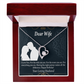 To My Wife Happy Birthday Dear Forever Necklace w Message Card-Express Your Love Gifts