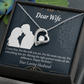 To My Wife Happy Birthday Dear Forever Necklace w Message Card-Express Your Love Gifts