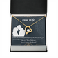 To My Wife Happy Birthday Dear Forever Necklace w Message Card-Express Your Love Gifts