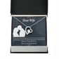 To My Wife Happy Birthday Dear Forever Necklace w Message Card-Express Your Love Gifts