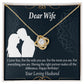 To My Wife Happy Birthday Dear Infinity Knot Necklace Message Card-Express Your Love Gifts