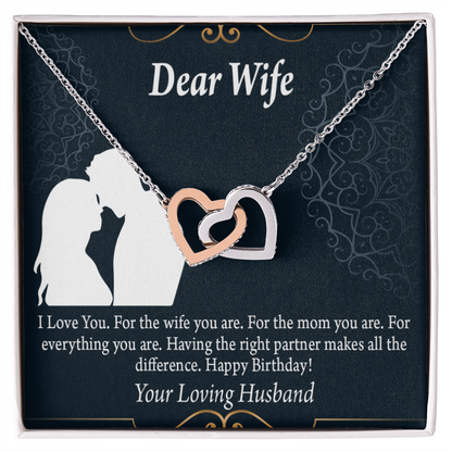 To My Wife Happy Birthday Dear Inseparable Necklace-Express Your Love Gifts