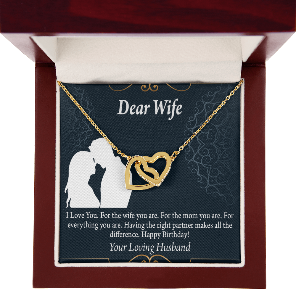 To My Wife Happy Birthday Dear Inseparable Necklace-Express Your Love Gifts