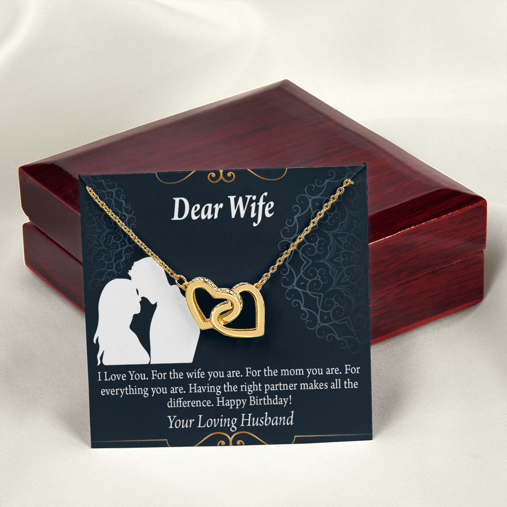 To My Wife Happy Birthday Dear Inseparable Necklace-Express Your Love Gifts