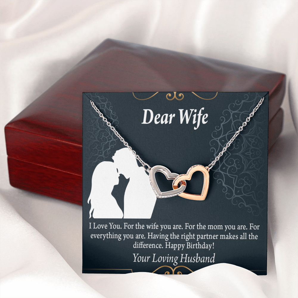 To My Wife Happy Birthday Dear Inseparable Necklace-Express Your Love Gifts