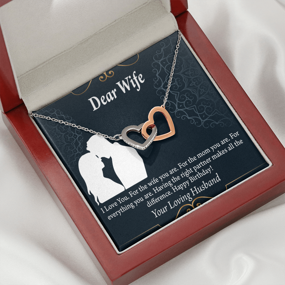 To My Wife Happy Birthday Dear Inseparable Necklace-Express Your Love Gifts
