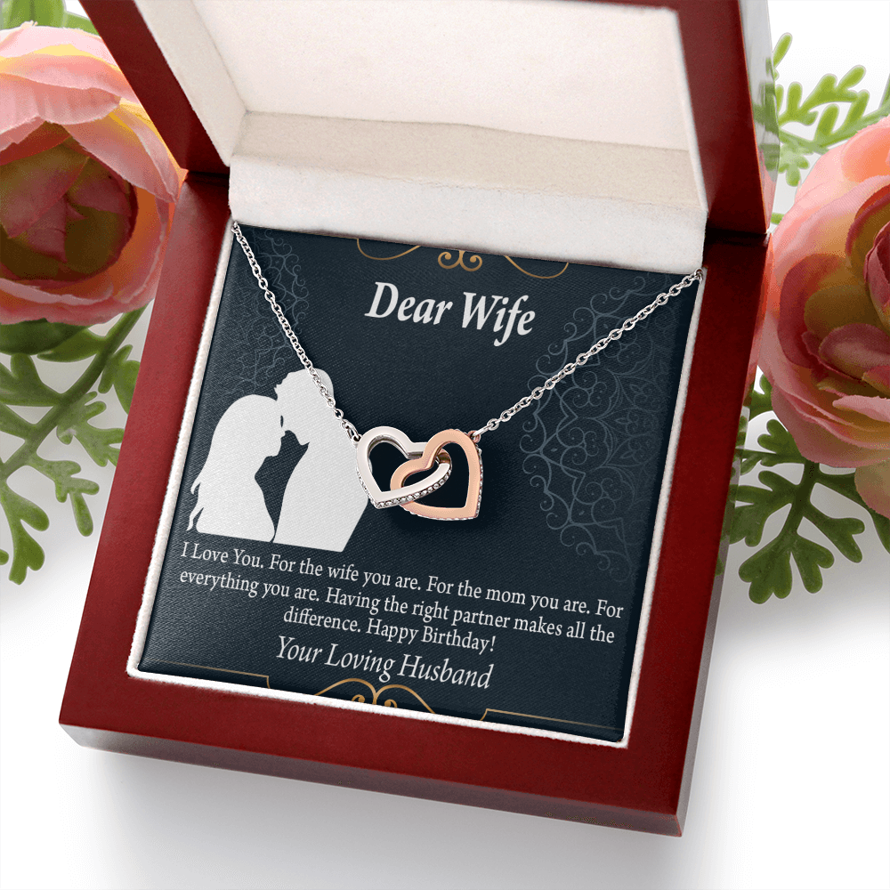 To My Wife Happy Birthday Dear Inseparable Necklace-Express Your Love Gifts