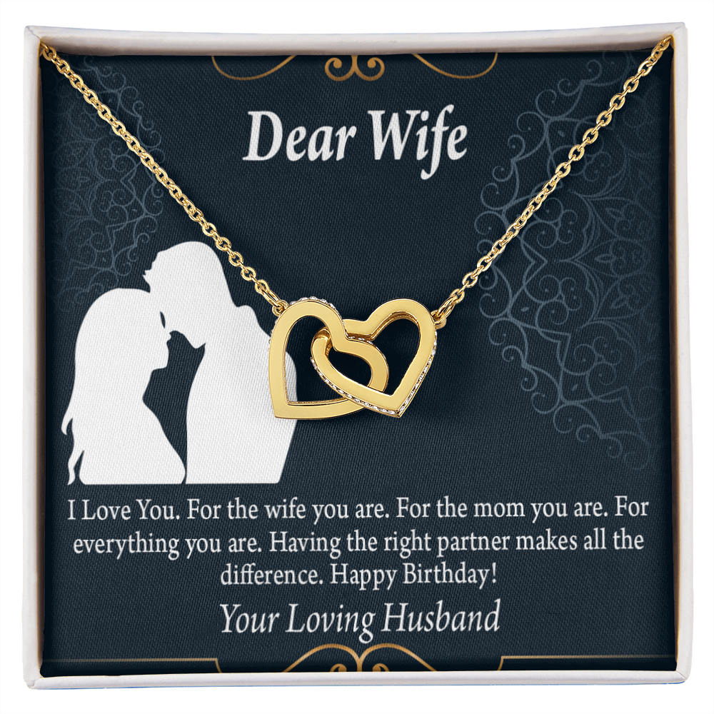 To My Wife Happy Birthday Dear Inseparable Necklace-Express Your Love Gifts