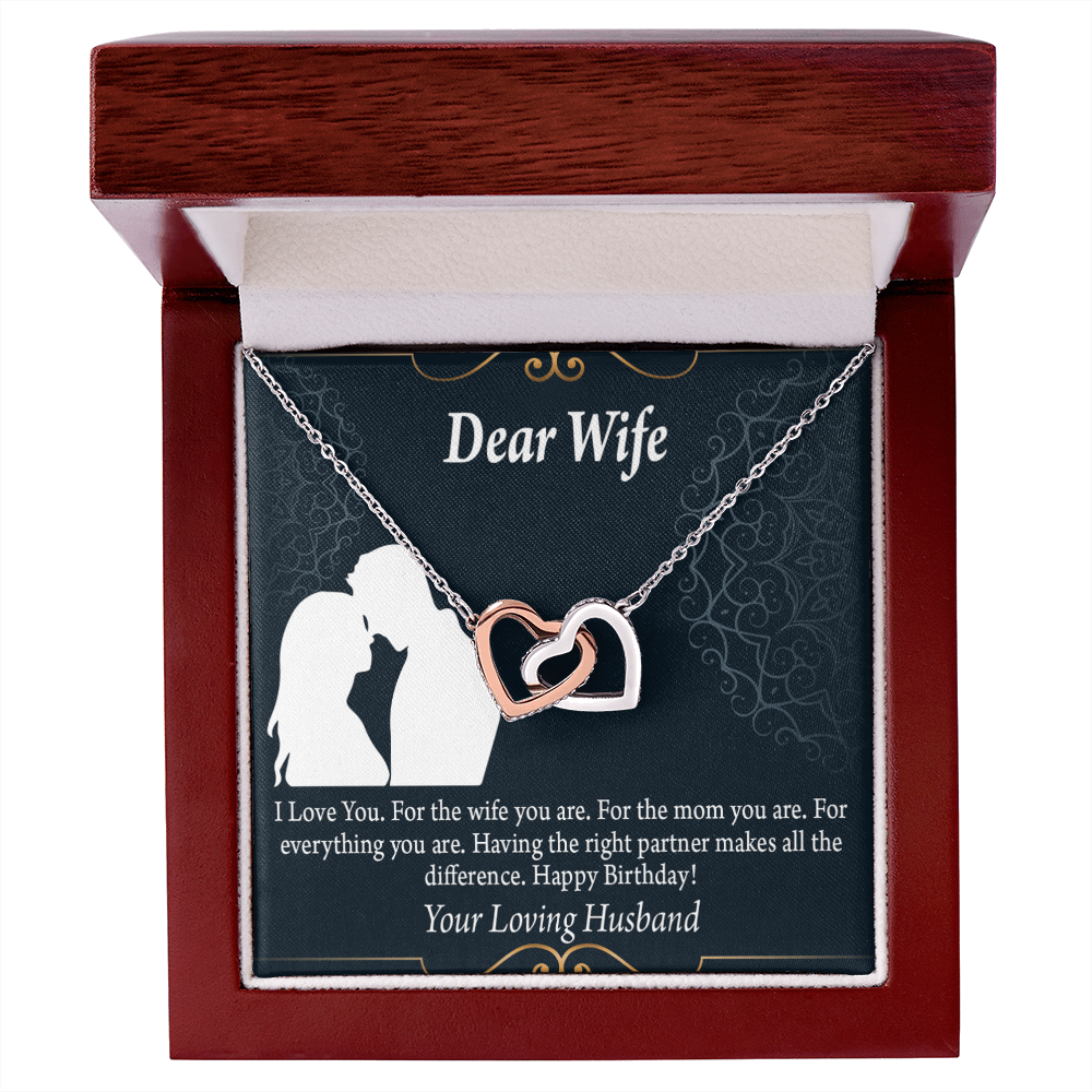 To My Wife Happy Birthday Dear Inseparable Necklace-Express Your Love Gifts