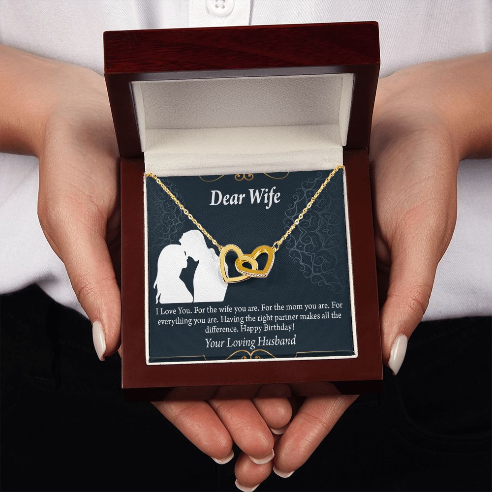 To My Wife Happy Birthday Dear Inseparable Necklace-Express Your Love Gifts