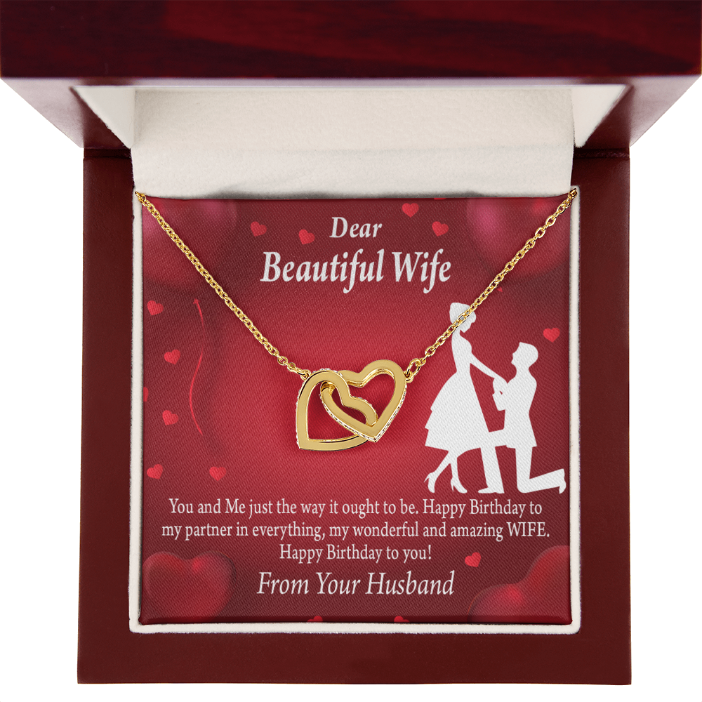 To My Wife Happy Birthday Inseparable Necklace-Express Your Love Gifts
