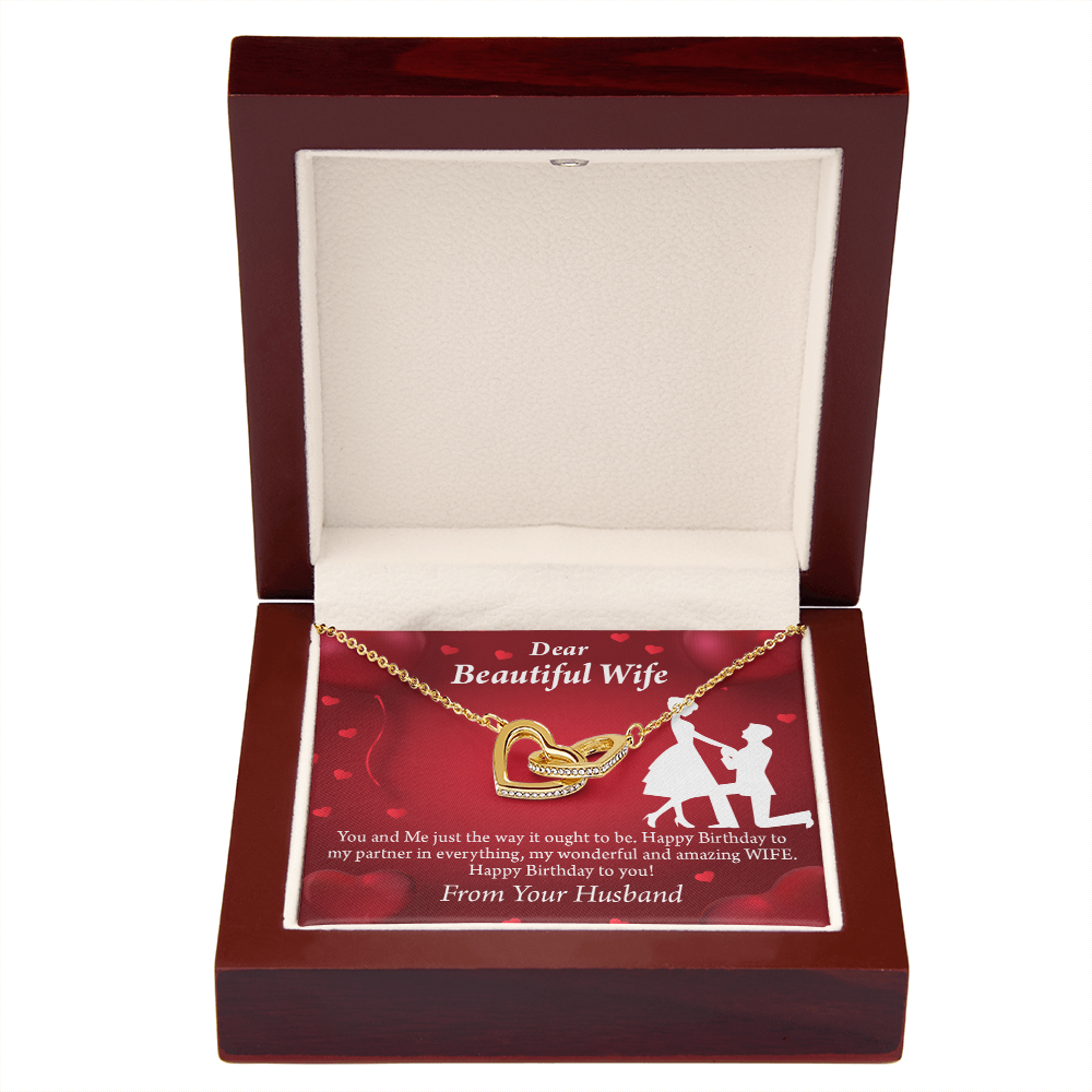 To My Wife Happy Birthday Inseparable Necklace-Express Your Love Gifts
