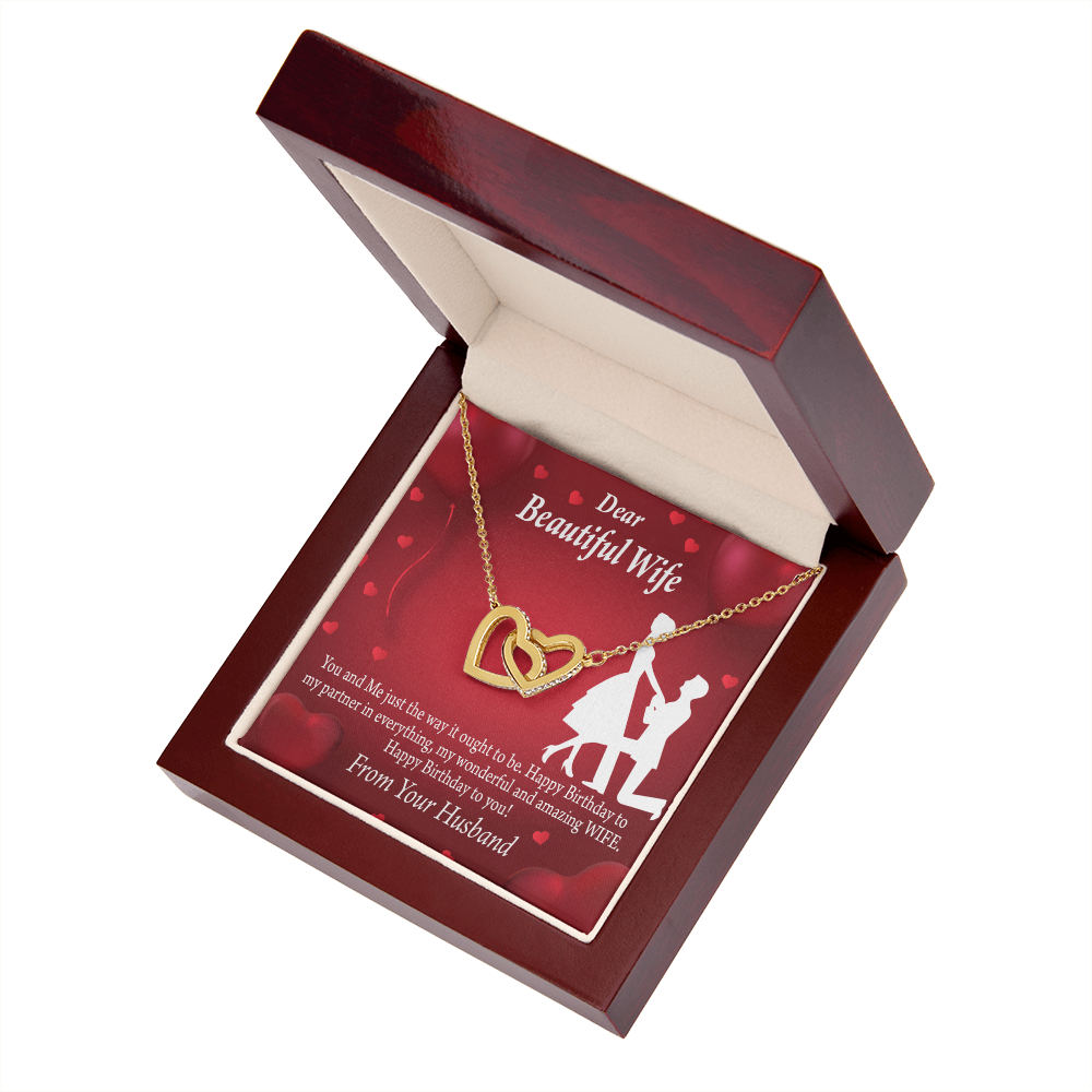 To My Wife Happy Birthday Inseparable Necklace-Express Your Love Gifts