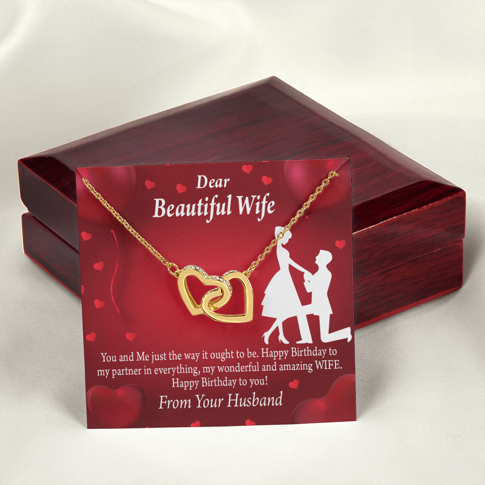 To My Wife Happy Birthday Inseparable Necklace-Express Your Love Gifts