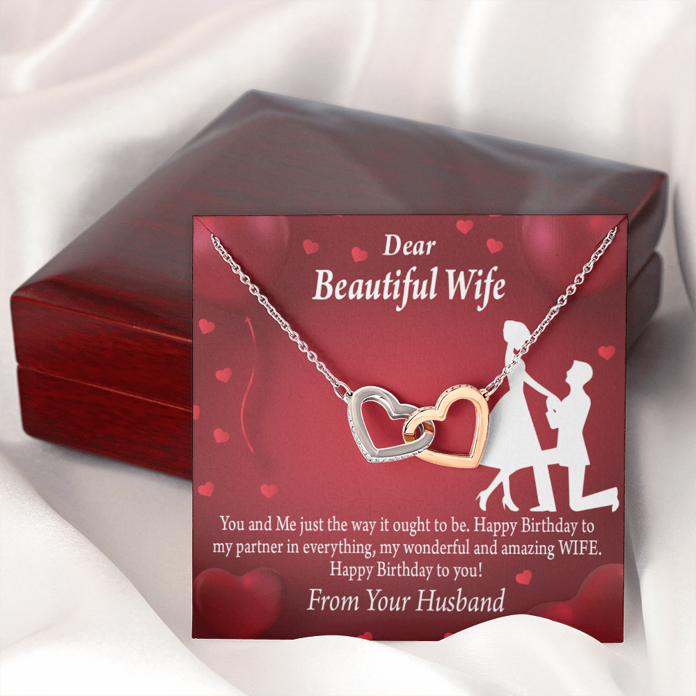 To My Wife Happy Birthday Inseparable Necklace-Express Your Love Gifts