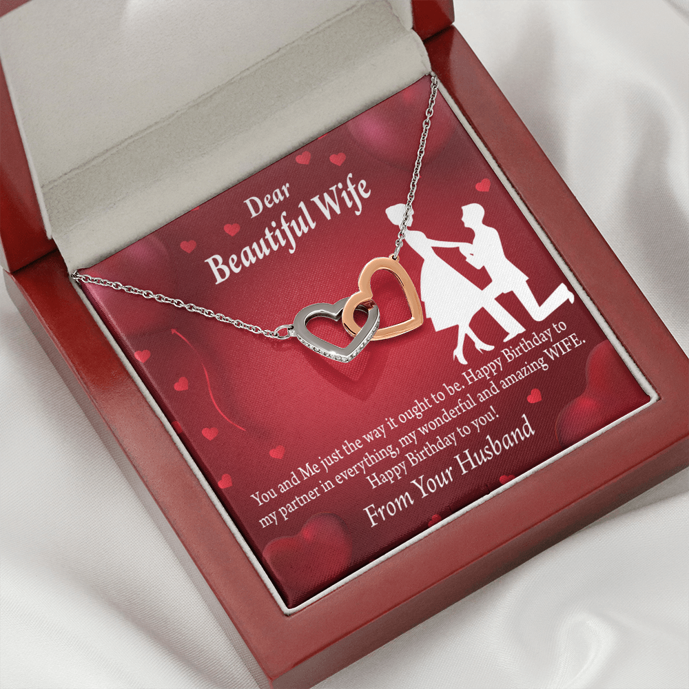 To My Wife Happy Birthday Inseparable Necklace-Express Your Love Gifts